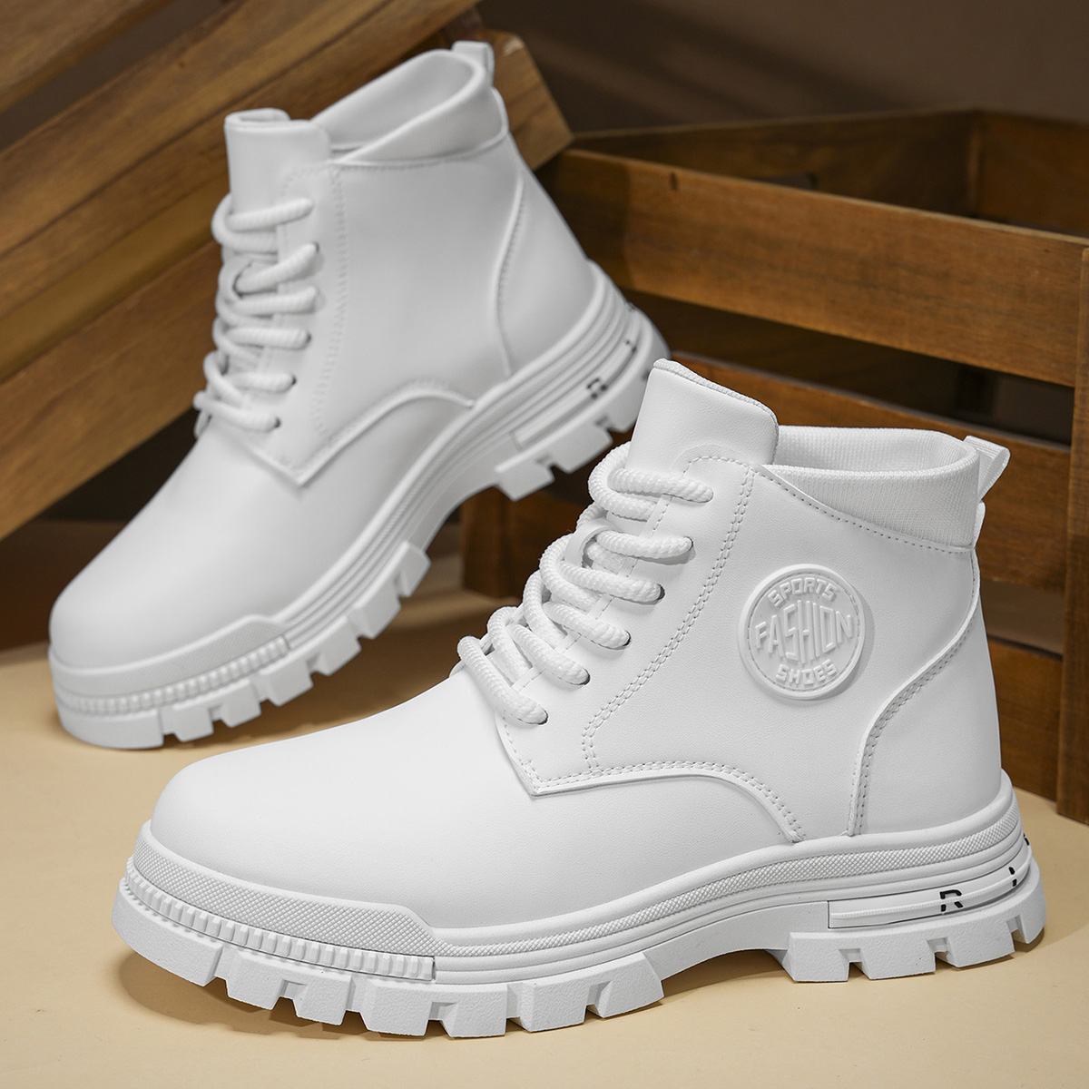 Men Shoes Type - Stivali da moto bianchi per tutte
