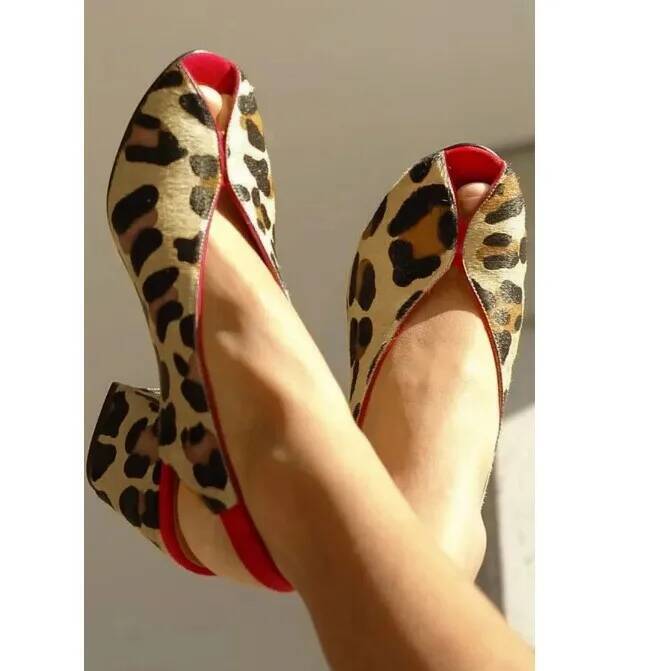 Shoes Heels Men - Sandali da Donna con Stampa Leopardata,