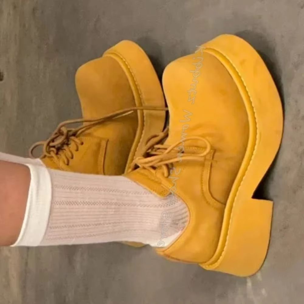 Shoes Heels Men - Scarpe con Tacco Grosso e Lacci
