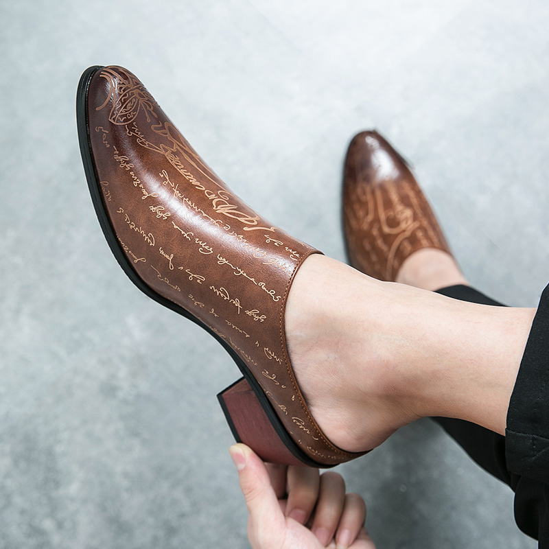 Mules da uomo in pelle marrone - Shoes Heels Men recensione e prezzo